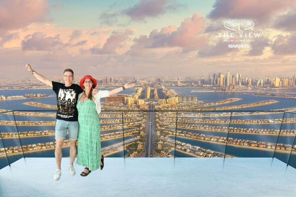 The view of the Palm Dubai UAE