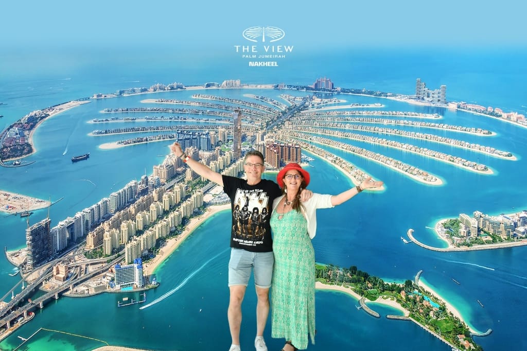 The view of the Palm Dubai UAE