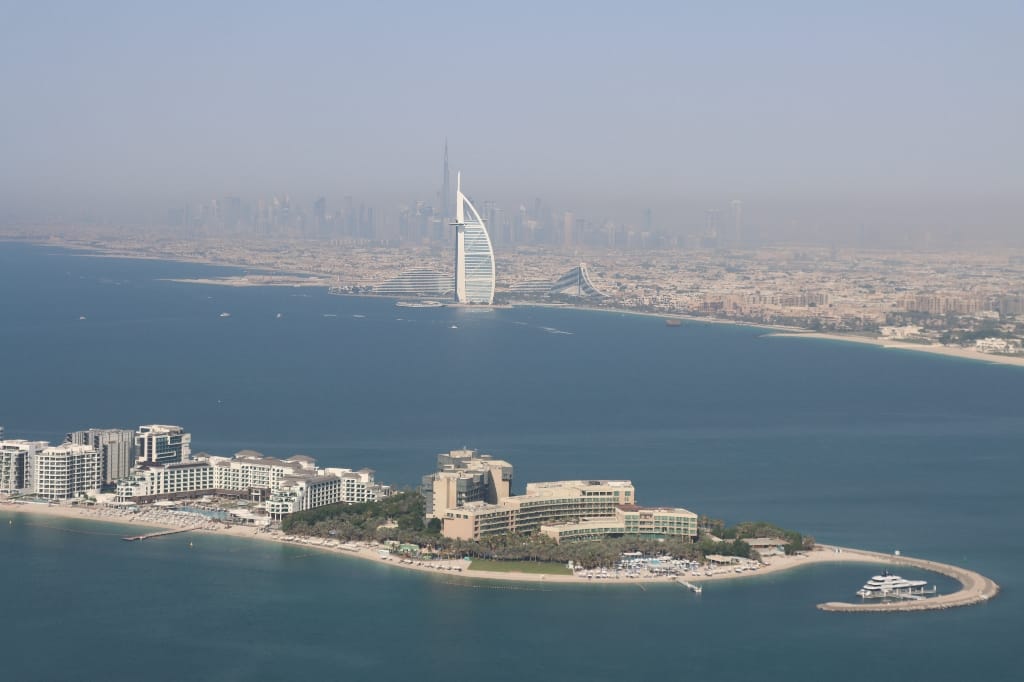 The view of the Palm Dubai UAE